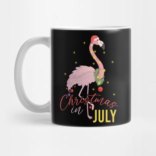 christmas in july summer flamingo Mug